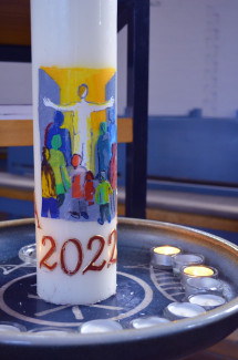 Osterkerze in der Johanneskirche