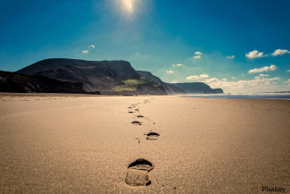 Spuren im Sand