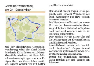 Artikel Gemeindewanderung